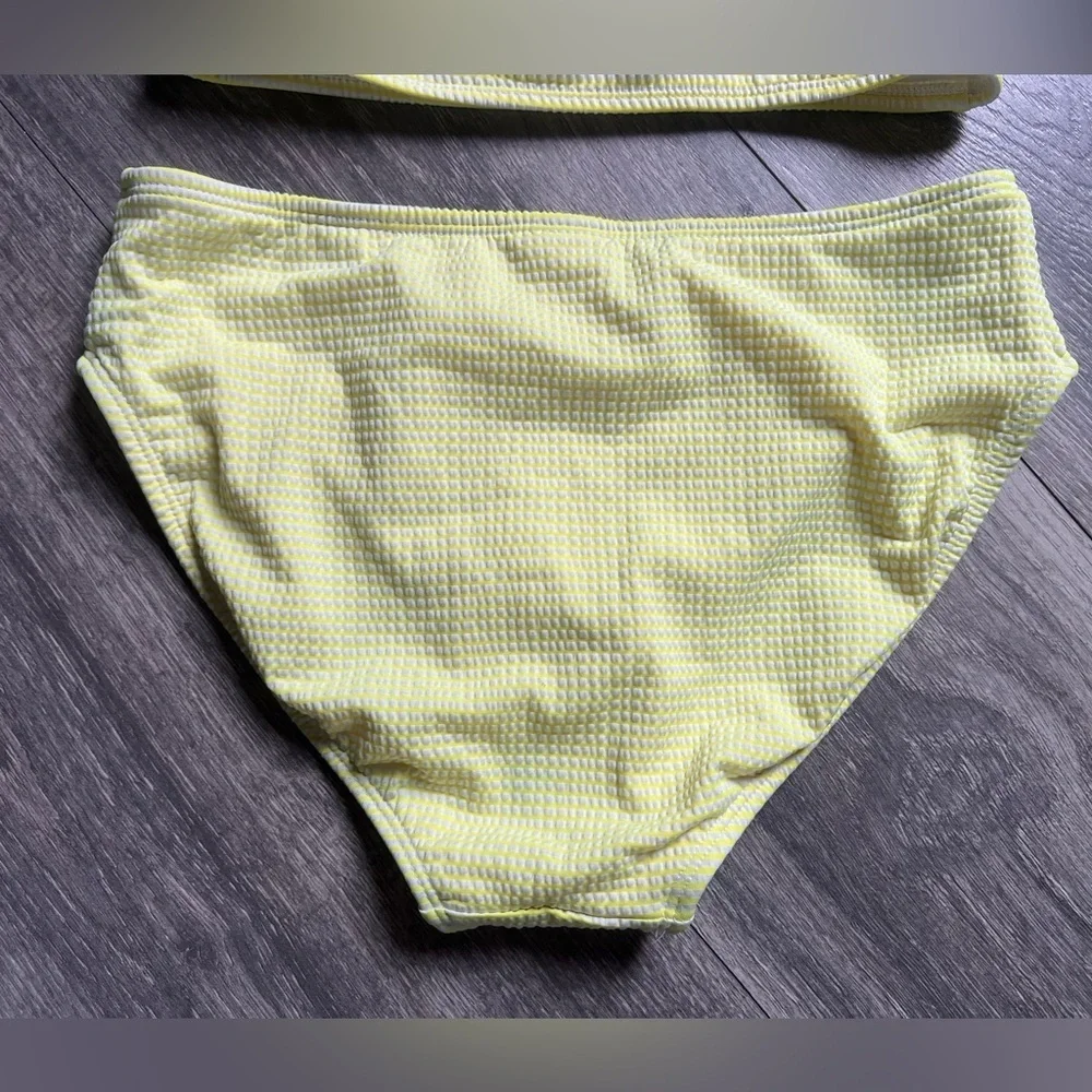 Cat & Jack Sassy In Seersucker Asymmetrical Ruffle Top Bikini. Size 14